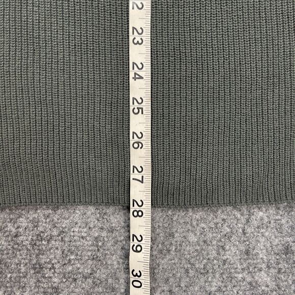 J Jill Cardigan Sweater Womens Size Large Ribbed Open Front Cotton Viscose Green - Picture 8 of 9